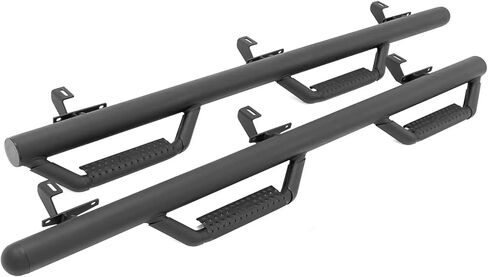 Rough Country Nerf Steps Wheel-to-Wheel Drop Step for Jeep Wrangler Unlimited 4-Door (2018-2024) - Non-Slip, Heavy-Duty, Corrosion-Resistant, 4-Steps in Saudi Arabia