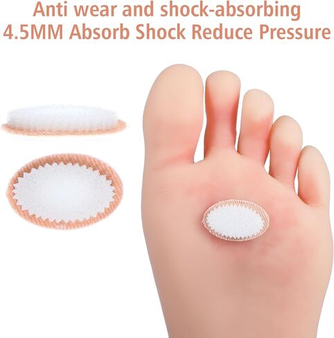 24 PCS Bunion Pads, Bunion Cushion Protector Pads Foot Callus Cushion Toe Cushions Pad to Wear with Shoes, Fabric Feet Heel Toe Protector Pads, Reduce Friction, Corn Cushions Patches for Women Men in Saudi Arabia