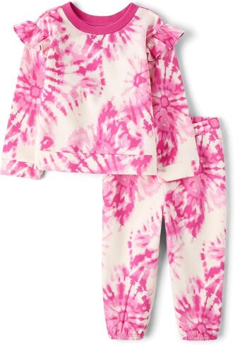 The Children's Place girls And Toddler Long Sleeve Active Shirt and Pant, 2 Piece Outfit in Saudi Arabia