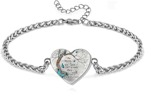 Cremation Jewelry Heart Urn Bracelet for Ashes for Women Memorial Pendant Human Ashes Keepsake Link Bracelet in Saudi Arabia