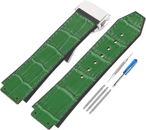 Men's Leather Strap Compatible for 25mm Hublot Big Bang Series Ladies outdoor work waterproof watch band wrist strap with buckle in Saudi Arabia