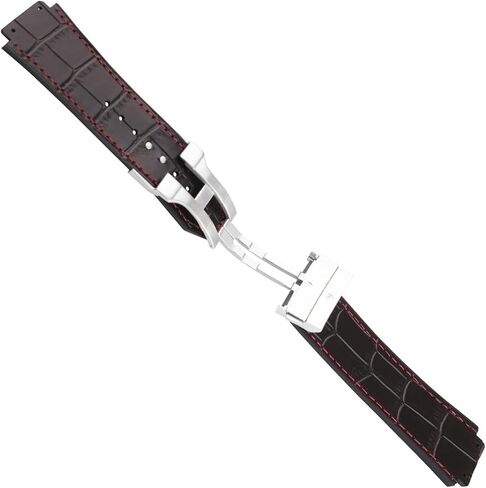 Men's Leather Strap Compatible for 25mm Hublot Big Bang Series Ladies outdoor work waterproof watch band wrist strap with buckle in Saudi Arabia
