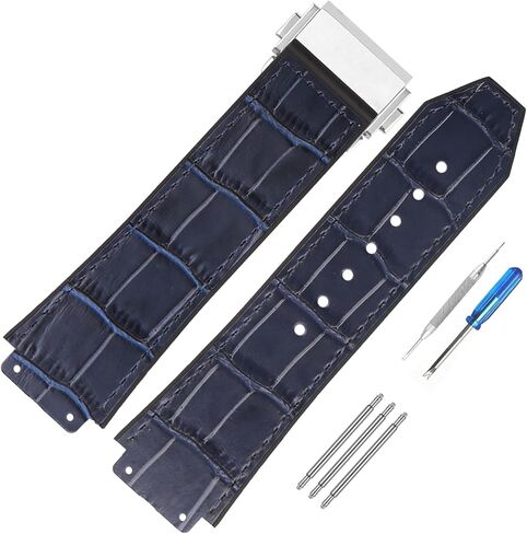 Men's Leather Strap Compatible for 25mm Hublot Big Bang Series Ladies outdoor work waterproof watch band wrist strap with buckle in Saudi Arabia