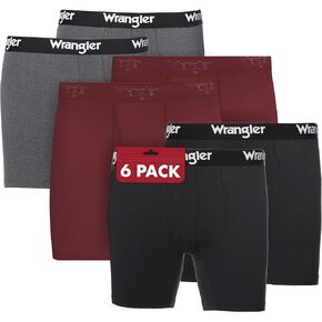 Wrangler Mens Cooling Boxer Briefs Dry Cool Mens Boxer Briefs Underwear Pack 6