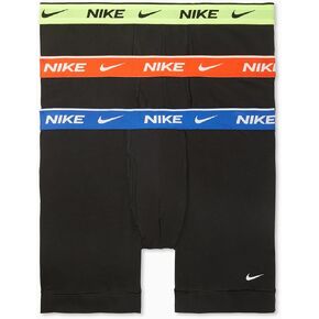 Nike mens Essential Boxer Brief (US, Alpha, Large, Regular, Regular, Black/Volt/Team Orange/Game Royal)