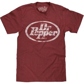 Tee Luv Men's Faded Dr Pepper Soda Logo Shirt