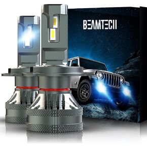 BEAMTECH H13 Bulbs, 9008 G-XP Chips Canbus Ready Fog Light 600% Brighter High Power 6500K Xenon White 360 Degree Lighting Plug N Play, Pack of 2 in Kuwait