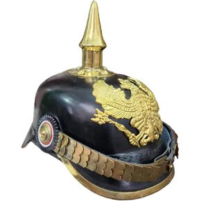 Leather Helmet German Pickelhaube Prussian Imperial Officer’s Garde