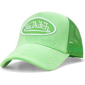 Von Dutch Velvet Trucker Hat - Retro Snapback Cap for Men and Women - Adjustable Fit Panel, Breathable Mesh Rear, Curved Bill
