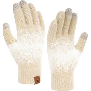 FZ FANTASTIC ZONE Womens Winter Gloves for Cold Weather Touch Screen Texting Warm Gloves Knit Thermal Gloves Gifts for Women in Kuwait