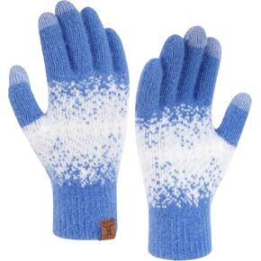 FZ FANTASTIC ZONE Womens Winter Gloves for Cold Weather Touch Screen Texting Warm Gloves Knit Thermal Gloves Gifts for Women