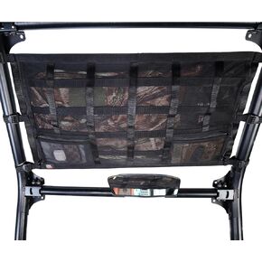KEMIMOTO 2024 UTV Overhead Storage Net Bag Compatible with Polaris RZR XP 1000 /RZR PRO XP Large Capacity Roof Cargo Bag with Pockets Prevent Sagging Cargo Ceiling Net Long Trip Camping