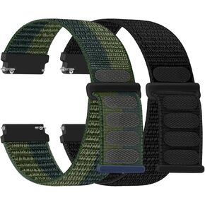 18mm Nylon Bands Compatible with Fossil Gen 6 42mm/Fossil Women's Gen 5E 42mm/Gen 4/HR Gen 4/Gen 3,Garmin Vivoactive 4S/Vivomove 3S/Venu 3S/Vivomove 3S/Venu 2S,Fossil Casio Citizen Timex