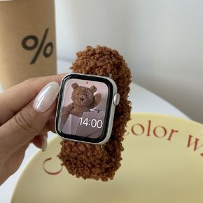 Stylish Furry Wristband Compatible with Apple Watch Bands 38mm 40mm 41mm 42mm 44mm 45mm 49mm for Women iWatch All Series