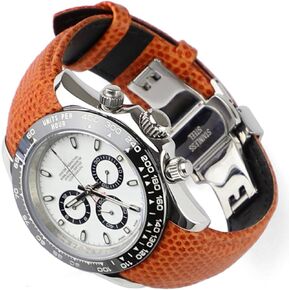 20mm Curved End Retro Leather Watch Band for Rolex Submariner 40mm,Daytona 40m,GMT-Master 40mm,Yacht-Master 40mm,Explorer I Leather Watch Strap Replacement Rolex Bracelet Men Women