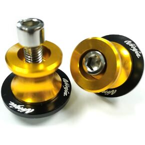 Gold Motorcycle Aluminum CNC M8 Swing arm Sliders Spools Stand Screw Compatible With Kawasaki Ninja 250 300 400 650 Z650 Z800 Z900 Z1000 ZX10R ZX6R