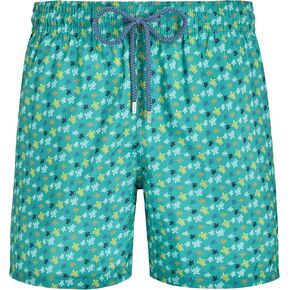 Vilebrequin Men Swim Trunks Ultra-Light And Packable Micro Ronde Des Tortues