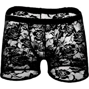 Transparent Lace Boxers Boxer Shorts Underwear for Sissy Boys