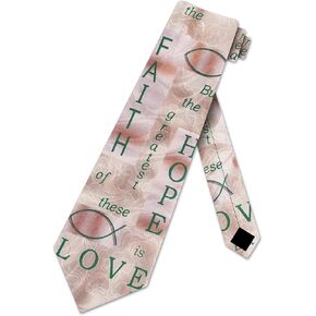 Steven Harris Faith Ties Mens Religious Necktie Jesus Fish Tie for Men Christian Neckties