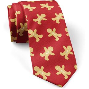 YongColer Funny Christmas Tie for Men, Skinny Neck Tie, Red