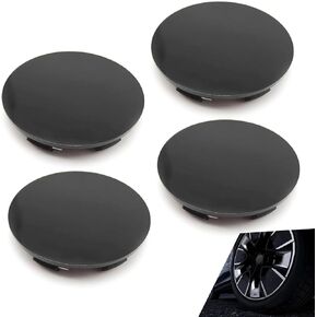 4 PCS Car Center Hub Caps, 2.36" OD x 2.2" ID Snap-On Curved Caps, Car Hub Retrofit Replacement Cap Accessories (Silver)