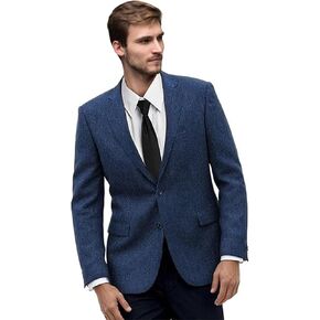 Retro Mens Suit Blazer Tweed Herringbone Suit Jackets Slim Fit Sport Coats Prom Business Casual Tux Wedding Blazers