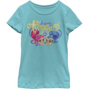 Nickelodeon Shimmer and Shine Twinsies Girls Short Sleeve Tee Shirt