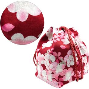 Drawstring Jewelry Bags Drawstring Travel Tote Collapsible Tote Jewelry Gift Bag Japanese Dice Bag Kimono Jewelry Bag Japanese Style Bag Portable Drawstring Pouch Cosmetic Bag Red