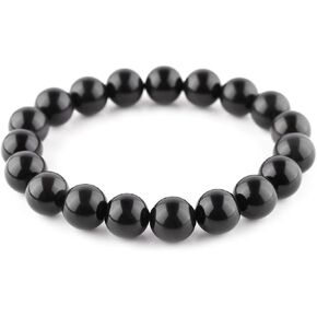 Clarity Crystal Bracelet - Moonstone Beaded Bracelet for Men - Traveler's Protection - Unisex Stretch Bracelet - Natural Gemstone Beads Jewelry, Birthstone, Healing, Chakra, Yoga Balancing, Reiki in Saudi Arabia