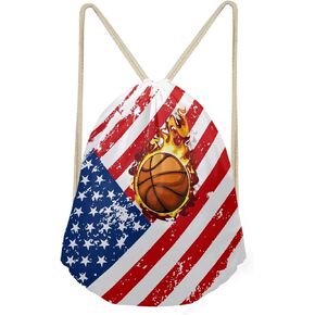 Unique Baseball Drawstring Backpack for Baseball Game Gym Beach for Boys White Tote Bag for Hiking Travel Outdoor Sport Bag