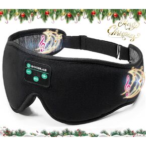 Sleep Headphones, Boodlab Bluetooth Eye Mask for Sleeping, Sleep Mask with Bluetooth Headphones, Washable Bluetooth Sleep Mask for Meditation Travel, Cool Tech Gadgets Unique Gift for Men Women