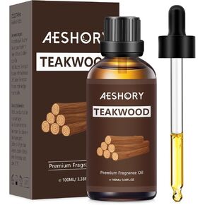 زيت عطري من خشب الساج 3.38 أونصة سائلة - زيوت عطرية للعلاج العطري للناشرين في المنزل، زيوت معطرة من خشب الساج للتدليك، روائح صنع الشموع بالصابون - 100 مل in Kuwait