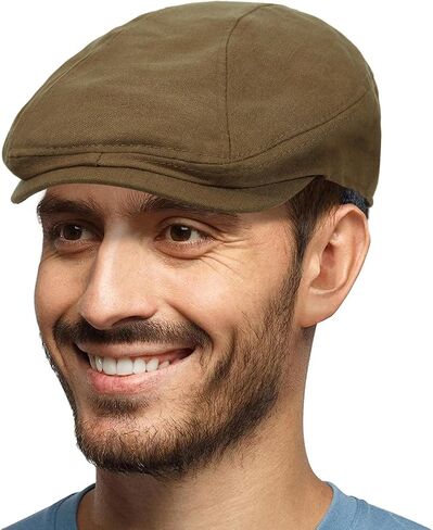 PanPacSight Men's Vintage Newsboy Gatsby Hat, Flat Ivy Cabbie Spring & Summer Light Weight Newsboy Cap for Men in Saudi Arabia