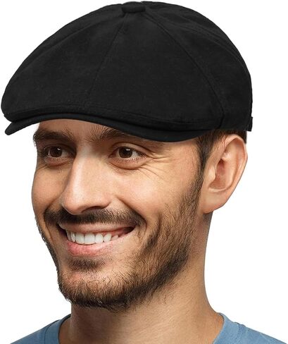 PanPacSight Men's Vintage Newsboy Gatsby Hat, Flat Ivy Cabbie Spring & Summer Light Weight Newsboy Cap for Men in Saudi Arabia