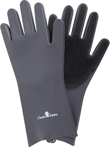 Classic Equine Wash Gloves, Blue in Saudi Arabia