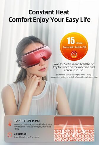 Llano Christmas Gift,2024 Latest Upgrade Eye Massager with Heat, Portable Eye Massage with Bluetooth Music, Smart Eye Mask Massager Sleep Mask Foldable Face Massager for Relax Dark Circles Dry Eyes in Saudi Arabia