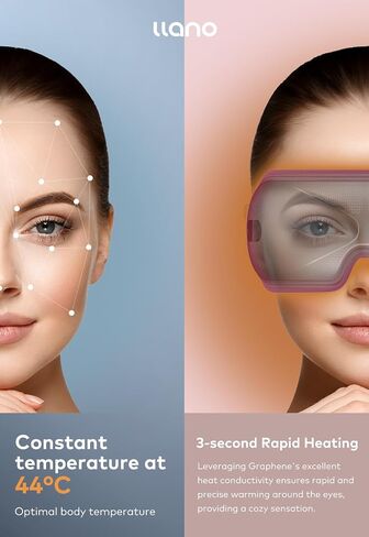 Llano Christmas Gift,2024 Latest Upgrade Eye Massager with Heat, Portable Eye Massage with Bluetooth Music, Smart Eye Mask Massager Sleep Mask Foldable Face Massager for Relax Dark Circles Dry Eyes in Saudi Arabia