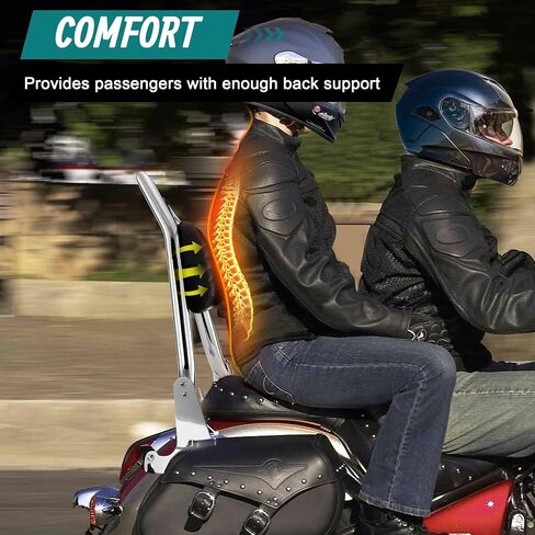 MoKitDora 26 بوصة Dyna Sissy Bar مسند ظهر للراكب الخلفي قابل للفصل لـ Harley 2006-2017 Street Bob Low Rider Sport Super Glide، كروم in Kuwait
