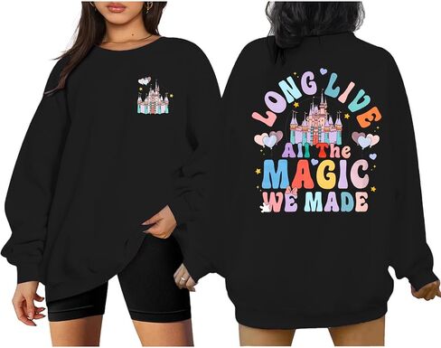 سويت شيرت Magic Kingdom للنساء: Long Live All The Magic We Made Tshirt Magical Castle Vacation Pullover in Kuwait