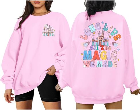 سويت شيرت Magic Kingdom للنساء: Long Live All The Magic We Made Tshirt Magical Castle Vacation Pullover in Kuwait