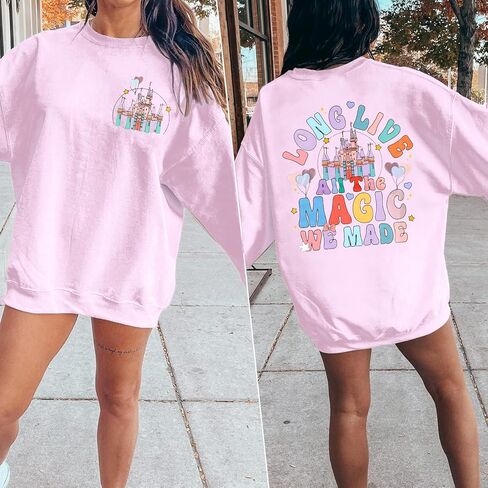 سويت شيرت Magic Kingdom للنساء: Long Live All The Magic We Made Tshirt Magical Castle Vacation Pullover in Kuwait