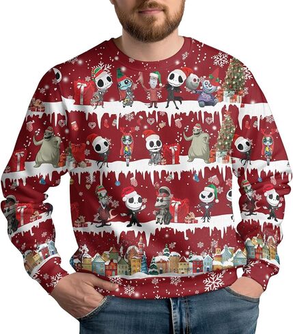 سترة قبيحة للرجال من Animal Knit Crewneck، سترة بأكمام طويلة للجنسين in Saudi Arabia