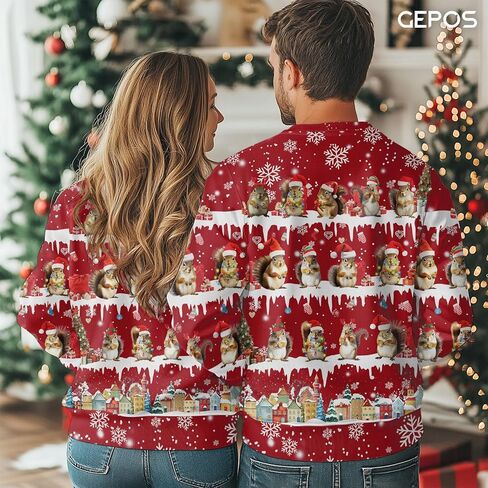 سترة قبيحة للرجال من Animal Knit Crewneck، سترة بأكمام طويلة للجنسين in Kuwait