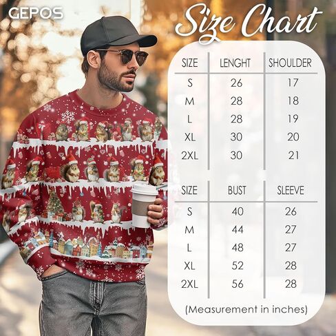 سترة قبيحة للرجال من Animal Knit Crewneck، سترة بأكمام طويلة للجنسين in Kuwait
