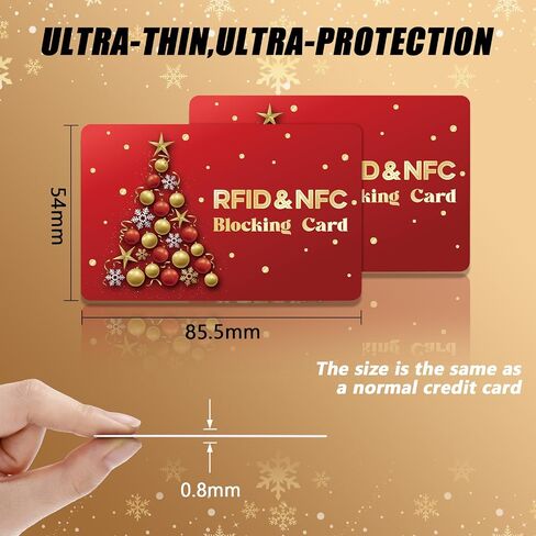 20 قطعة من بطاقة حجب RFID لعيد الميلاد بدون تلامس NFC Bank Debit بطاقة الائتمان حامي مانع عيد الميلاد RFID إدراج معرف جواز السفر حامي مجموعة مانعة لكامل محفظة المحفظة درع عيد الميلاد in Kuwait