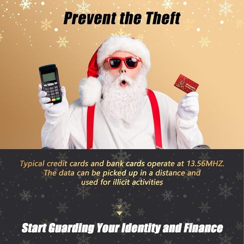 20 قطعة من بطاقة حجب RFID لعيد الميلاد بدون تلامس NFC Bank Debit بطاقة الائتمان حامي مانع عيد الميلاد RFID إدراج معرف جواز السفر حامي مجموعة مانعة لكامل محفظة المحفظة درع عيد الميلاد in Kuwait