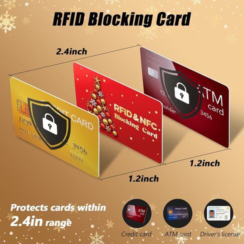 20 قطعة من بطاقة حجب RFID لعيد الميلاد بدون تلامس NFC Bank Debit بطاقة الائتمان حامي مانع عيد الميلاد RFID إدراج معرف جواز السفر حامي مجموعة مانعة لكامل محفظة المحفظة درع عيد الميلاد in Kuwait