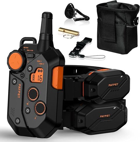 PATPET Dog Shock Collar for 60-100 lbs Dog - Waterproof 3/4 Mile Range E Collar, Dog Training Collar with Remote(15-150lbs) in Saudi Arabia