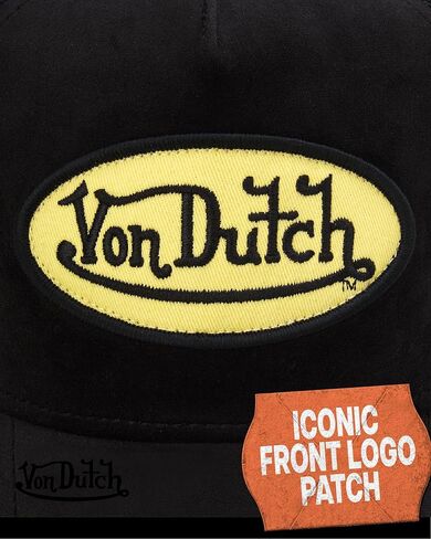 Von Dutch Unisex Trucker Hat - Plush Curved Bill Mesh Back Retro Classic Adjustable Snapback Baseball Cap for Men and Women in Saudi Arabia