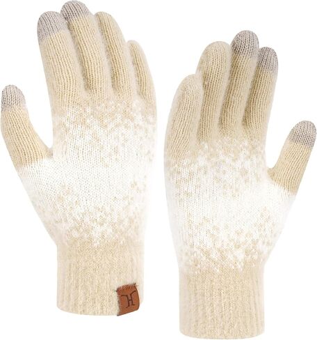 FZ FANTASTIC ZONE Womens Winter Gloves for Cold Weather Touch Screen Texting Warm Gloves Knit Thermal Gloves Gifts for Women in Kuwait